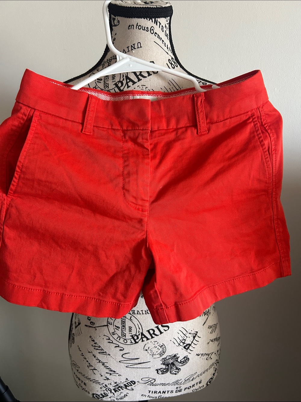 J. Crew Bright Red Cotton Bermuda Shorts